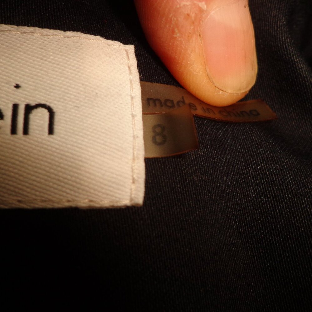 NWT Calvin Klein Lined Blazer 8 Dk Navy Button Closure Notched Lapel Faux Pocket - Picture 4 of 16